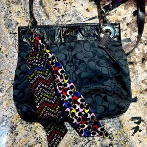 Coach Y2K Crossbody Purse with Logo Scarf